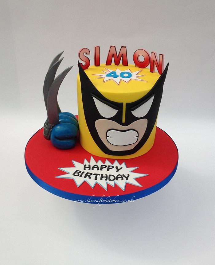 Wolverine Comic Book Cake