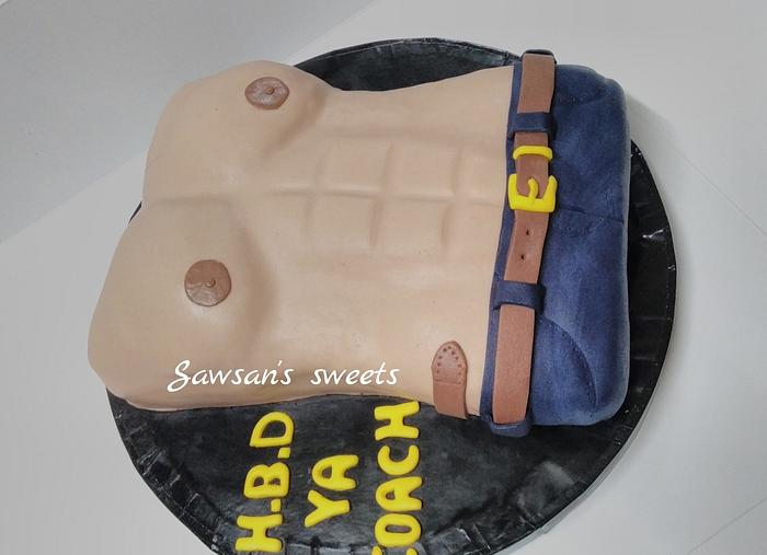 Chest muscles 💪 Six packs cake