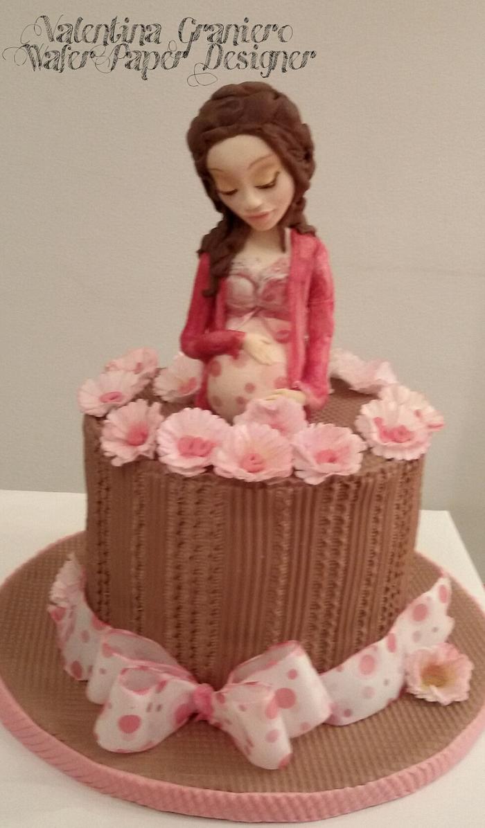 Cake For Pregnant woman. Mom to Be cake. Noida & Gurgaon – Creme Castle