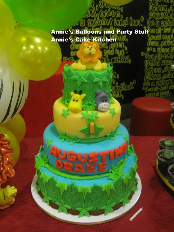Augustine Drake's Jungle Safari Theme Cake