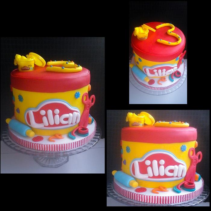 Playdoh themed birthday cake 