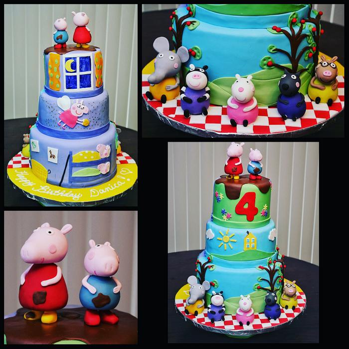 Peppa the Pig Birthday Cake 