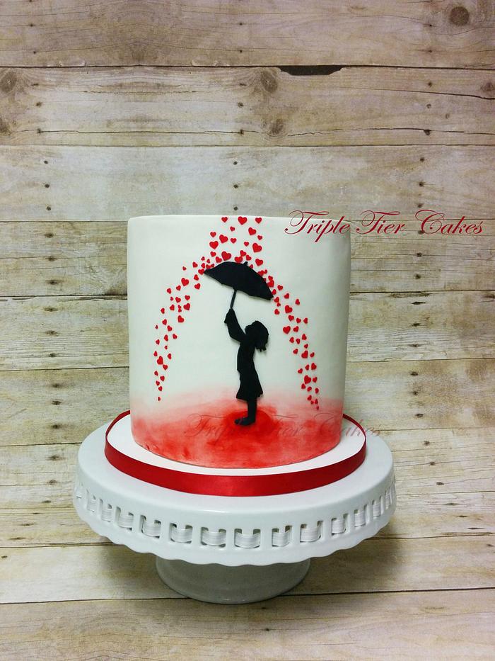Valentine's themed cake