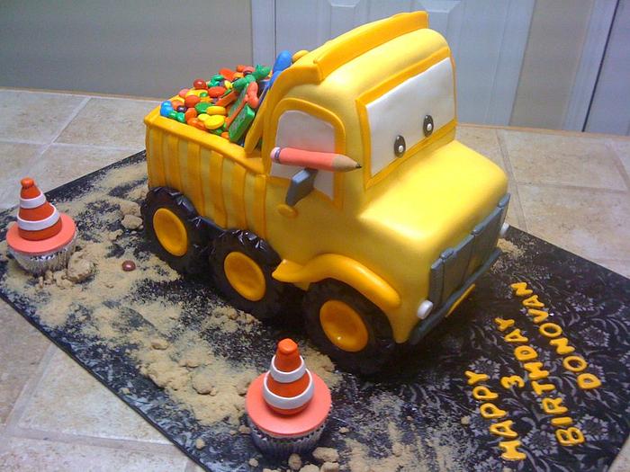 Dump Truck Birthday Cake