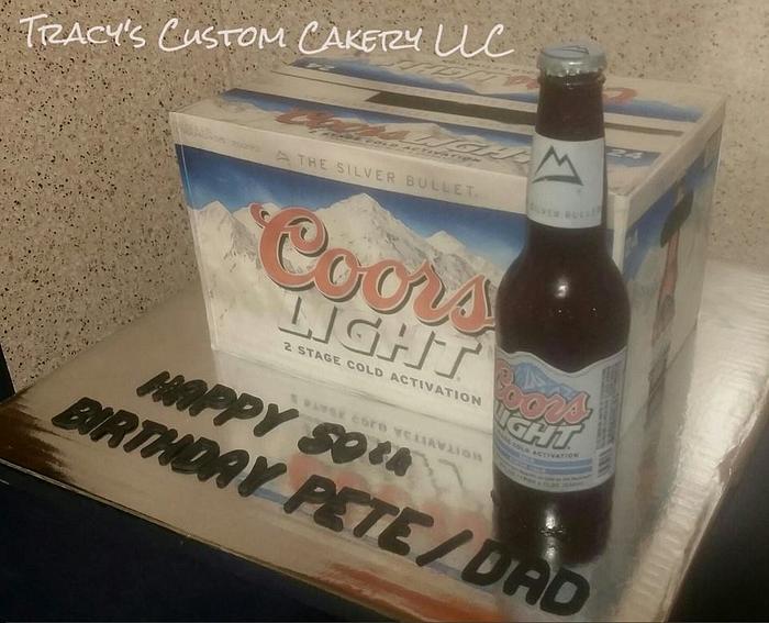Coors Light Case Cake