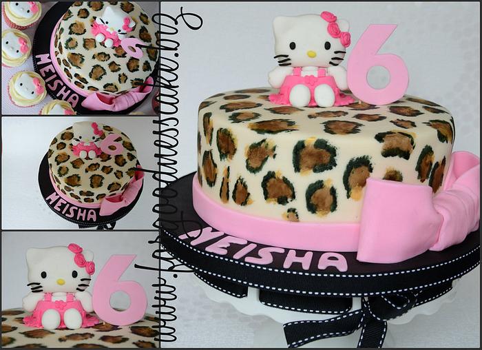 Leopard print Hello Kitty