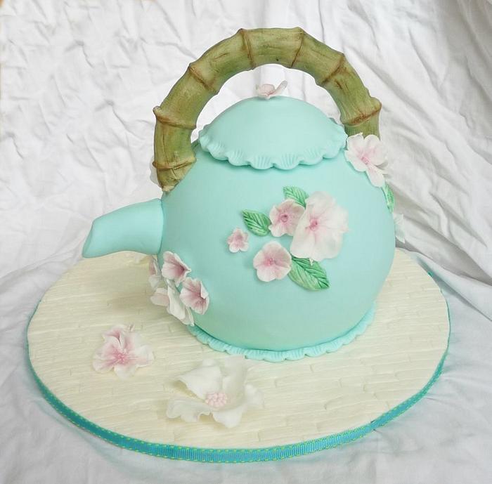 Teapot Cake For a Bridal Shower