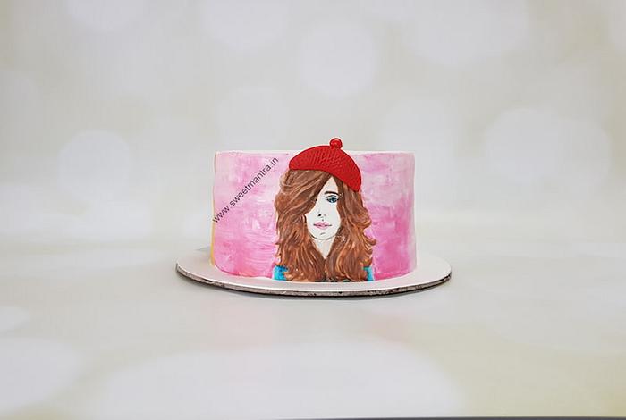 Customized handpainted cake for fashionista’s birthday - - CakesDecor