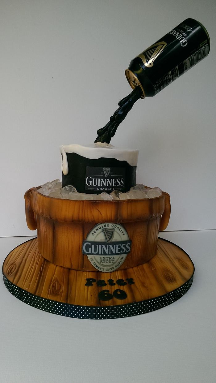 Suspended Guinness cake