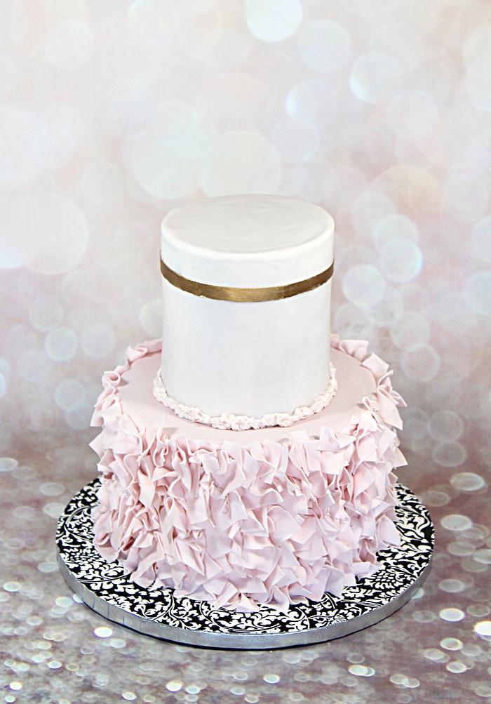 Blush pink cake
