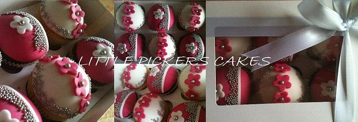 wedding taster cupcakes sassy in pink!