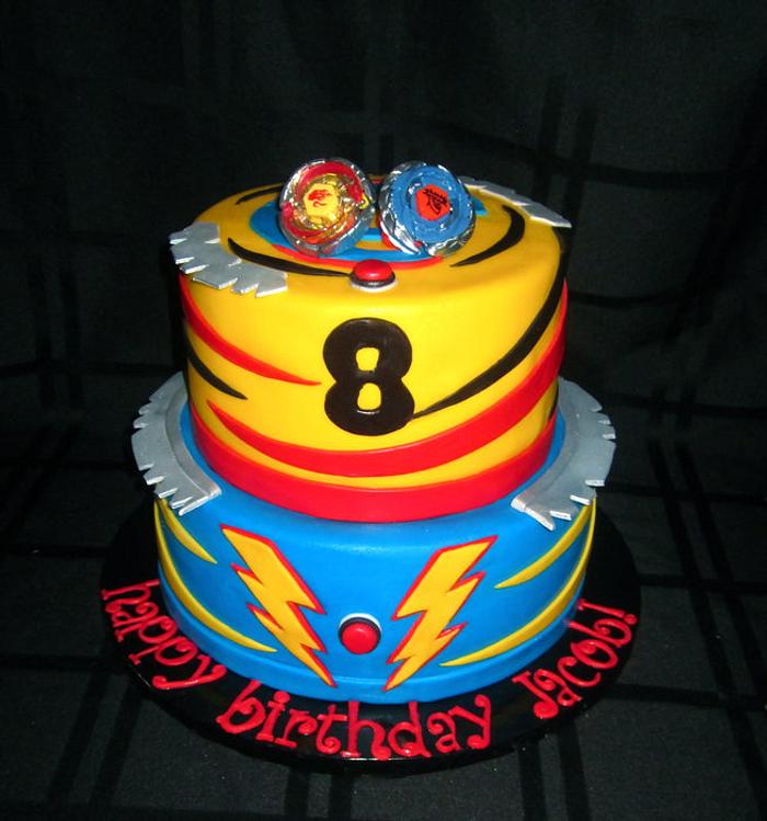 Beyblade cake by @serenesskitchen088 | Cake, Beyblade birthday party, Beyblade  cake