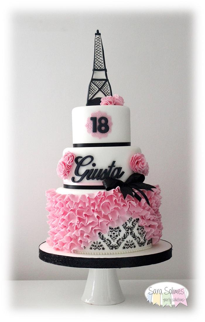 Paris chic cake