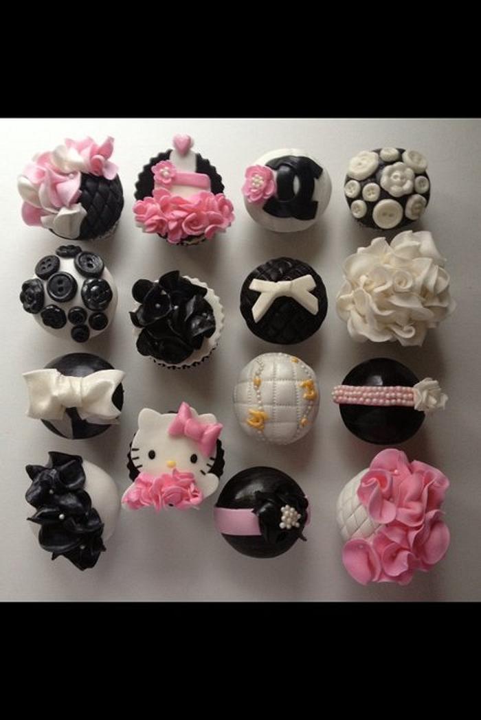 Couture 25th birthday cupcakes