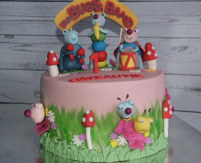 Big bugs band cake