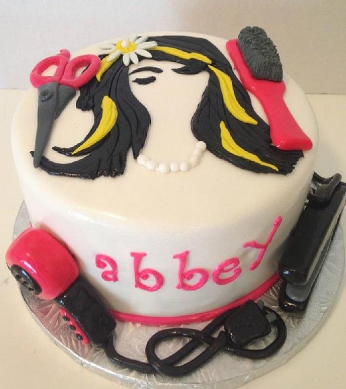 Hair Stylist Birthday Cake