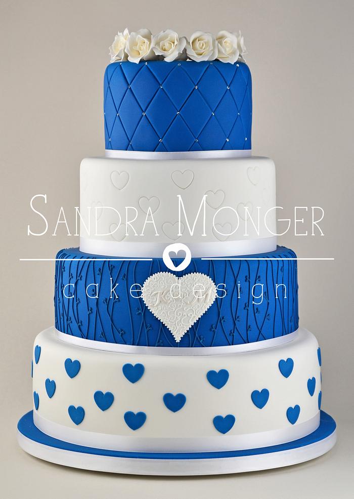 Electric Blue Wedding Cake