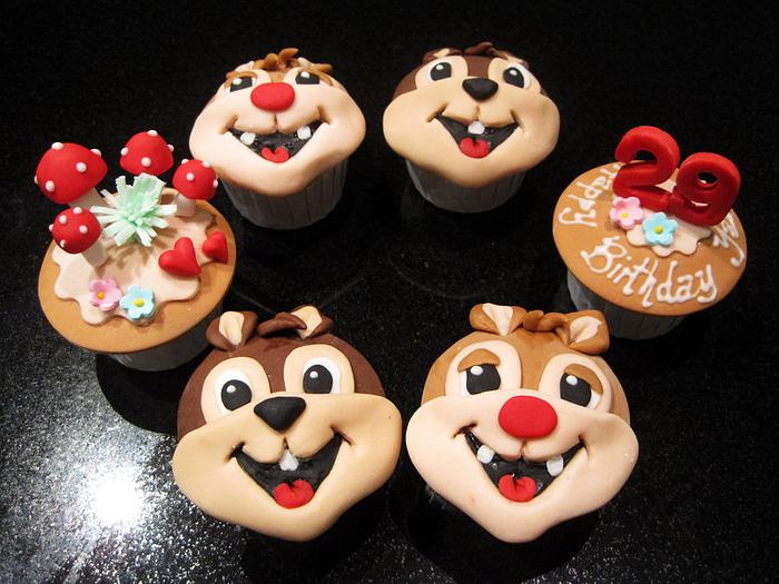 Chip And Dale Cupcakes 2D