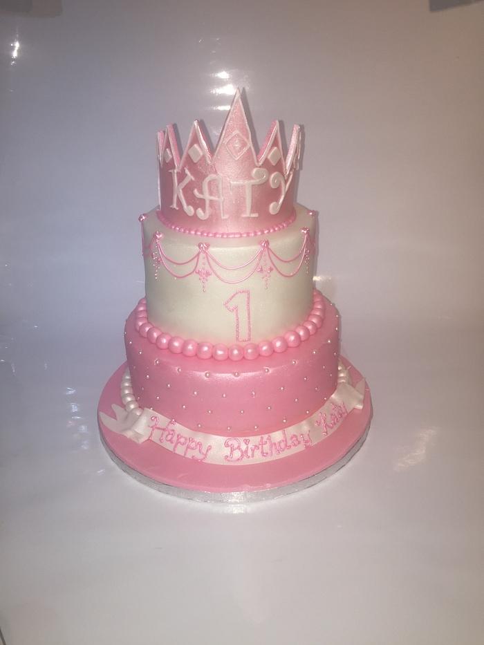 Pretty pink princess 1st birthday