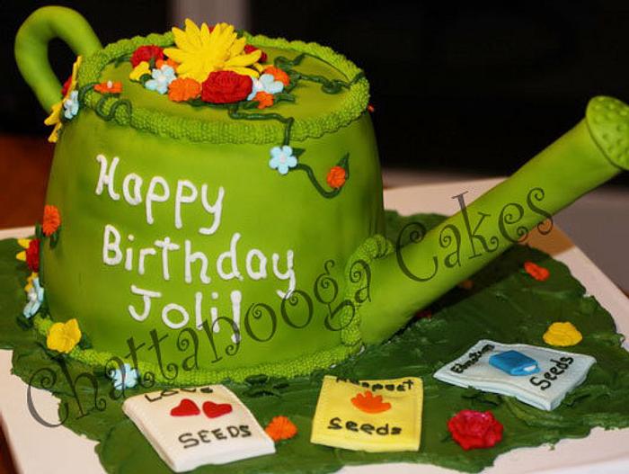Watering Can Cake