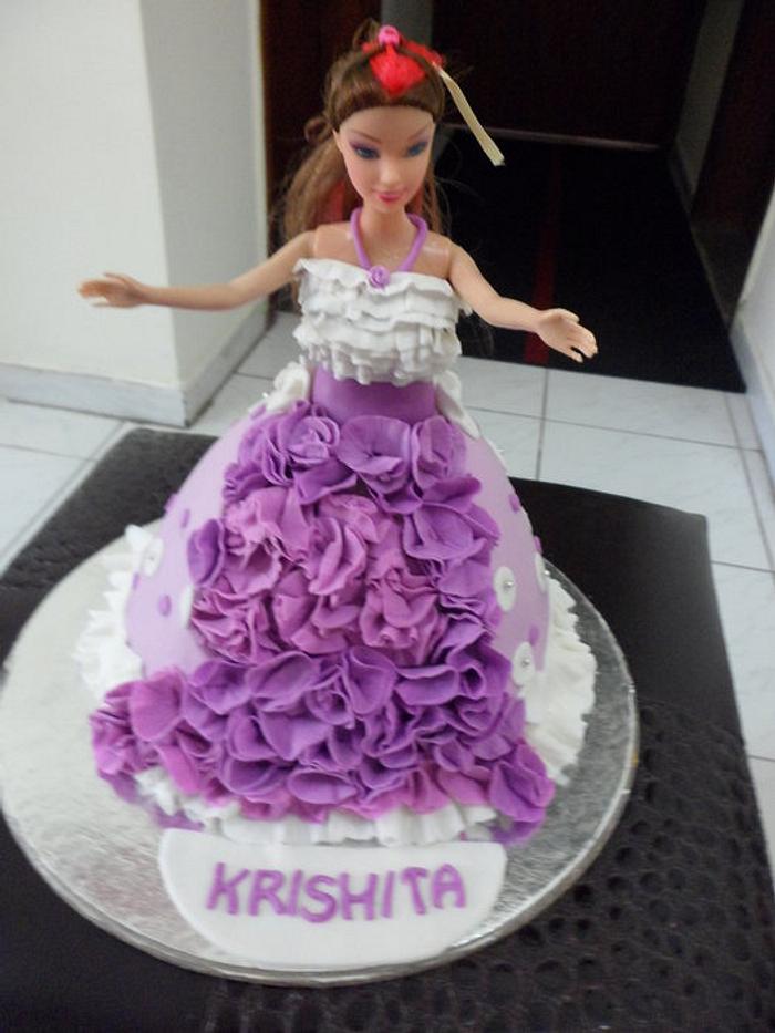 Doll Cake with Ruffles