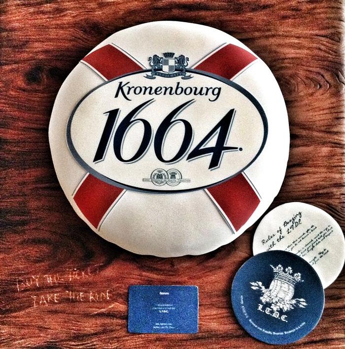 Kronenburg 1664 beer cap cake for L.T.D.C. 