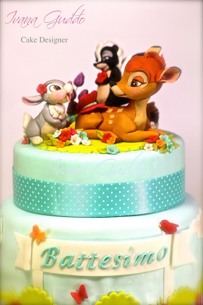 "Bambi and friends" cake 