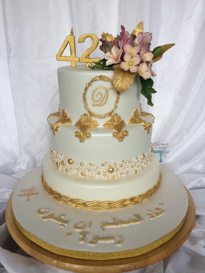 42 nd birthday cake