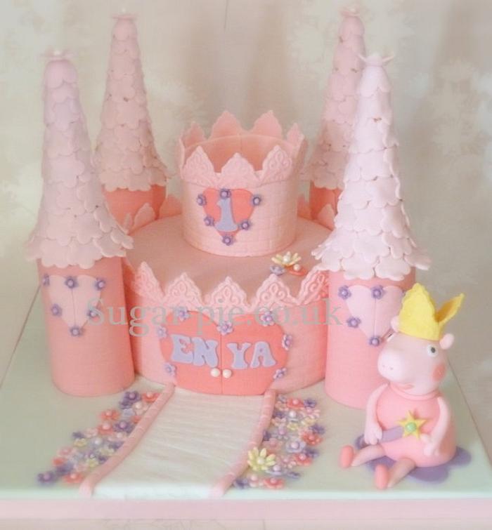 Peppa Pig castle cake