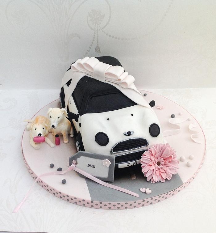 First carved car cake