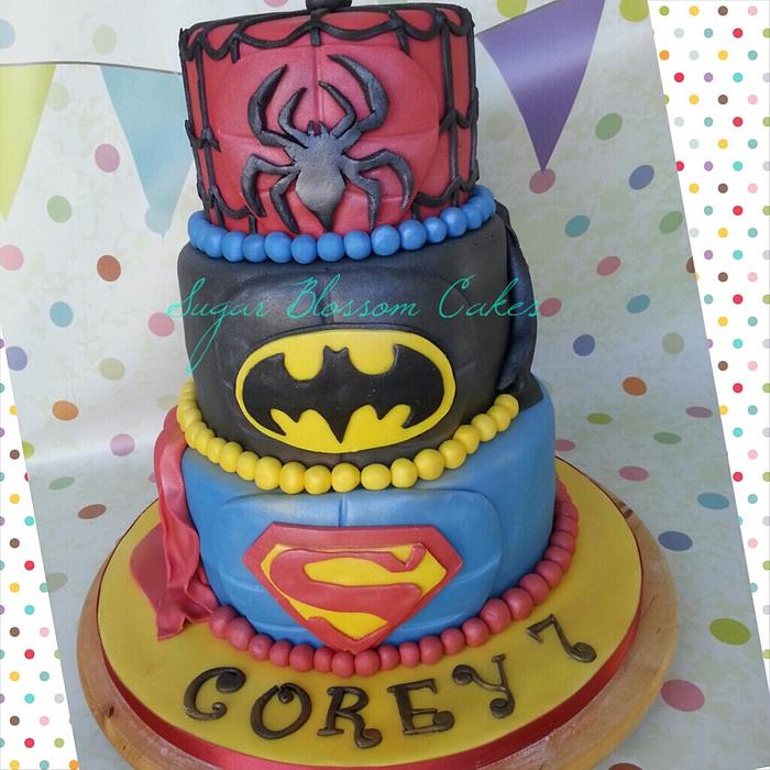 Superheroes cake