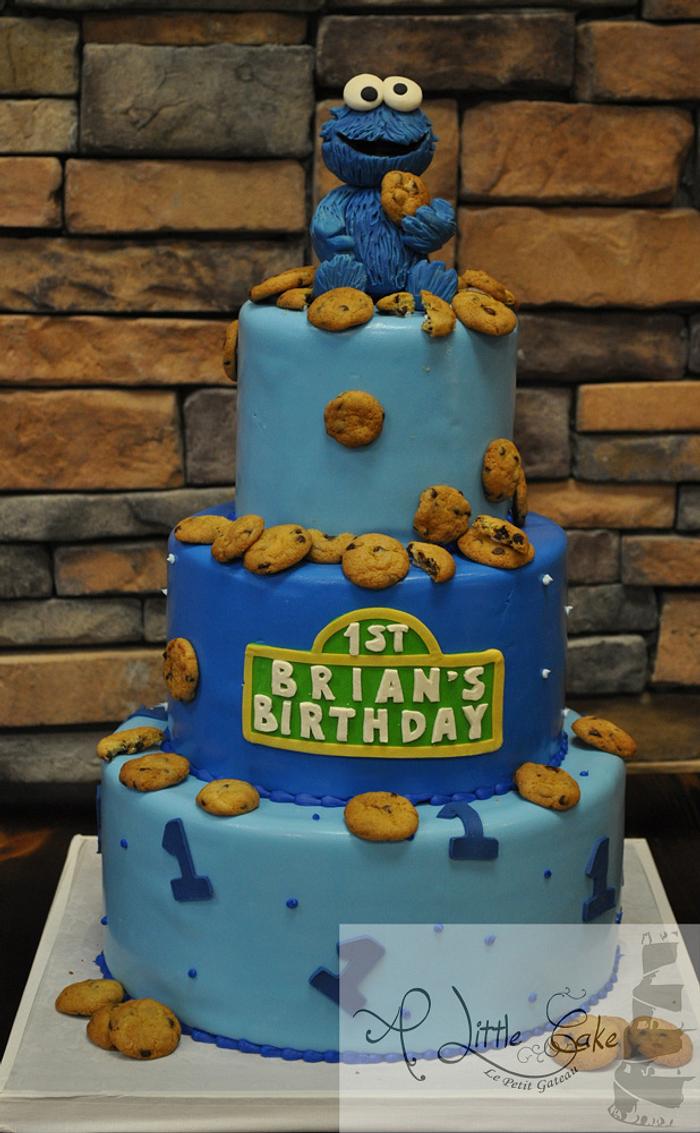 Cookie Monster First Birthday Cake