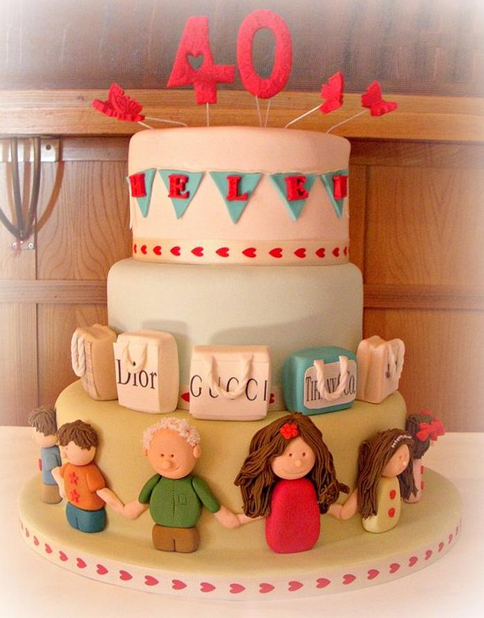 A cake full of love.