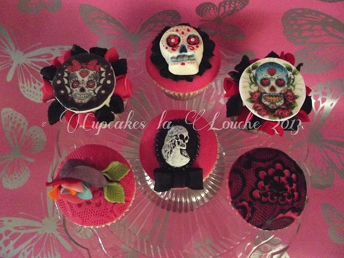 Skull theme cupcakes