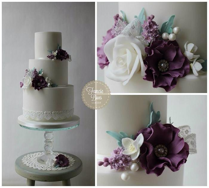 French Lilac Wedding Cake