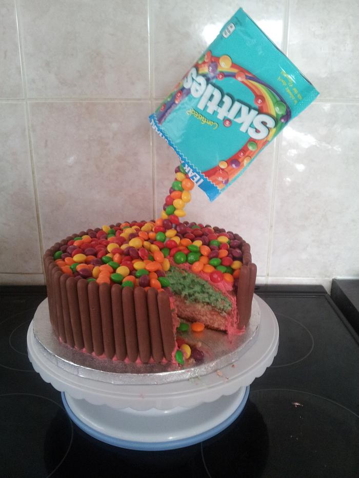 skittles cake :) 