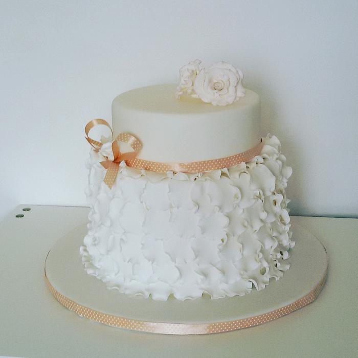 ruffle Wedding cake 