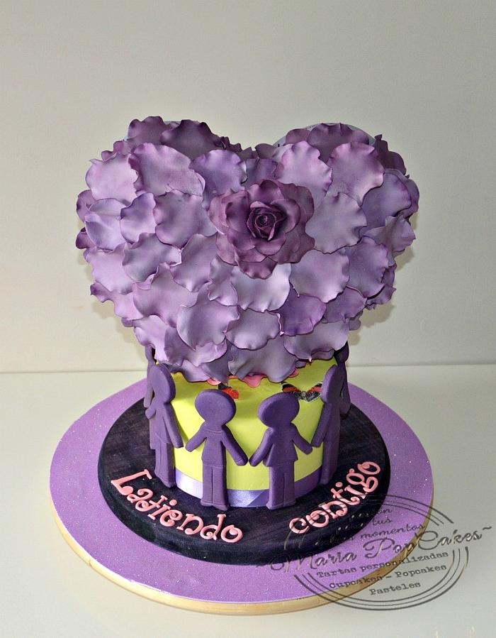 Purple day cakes