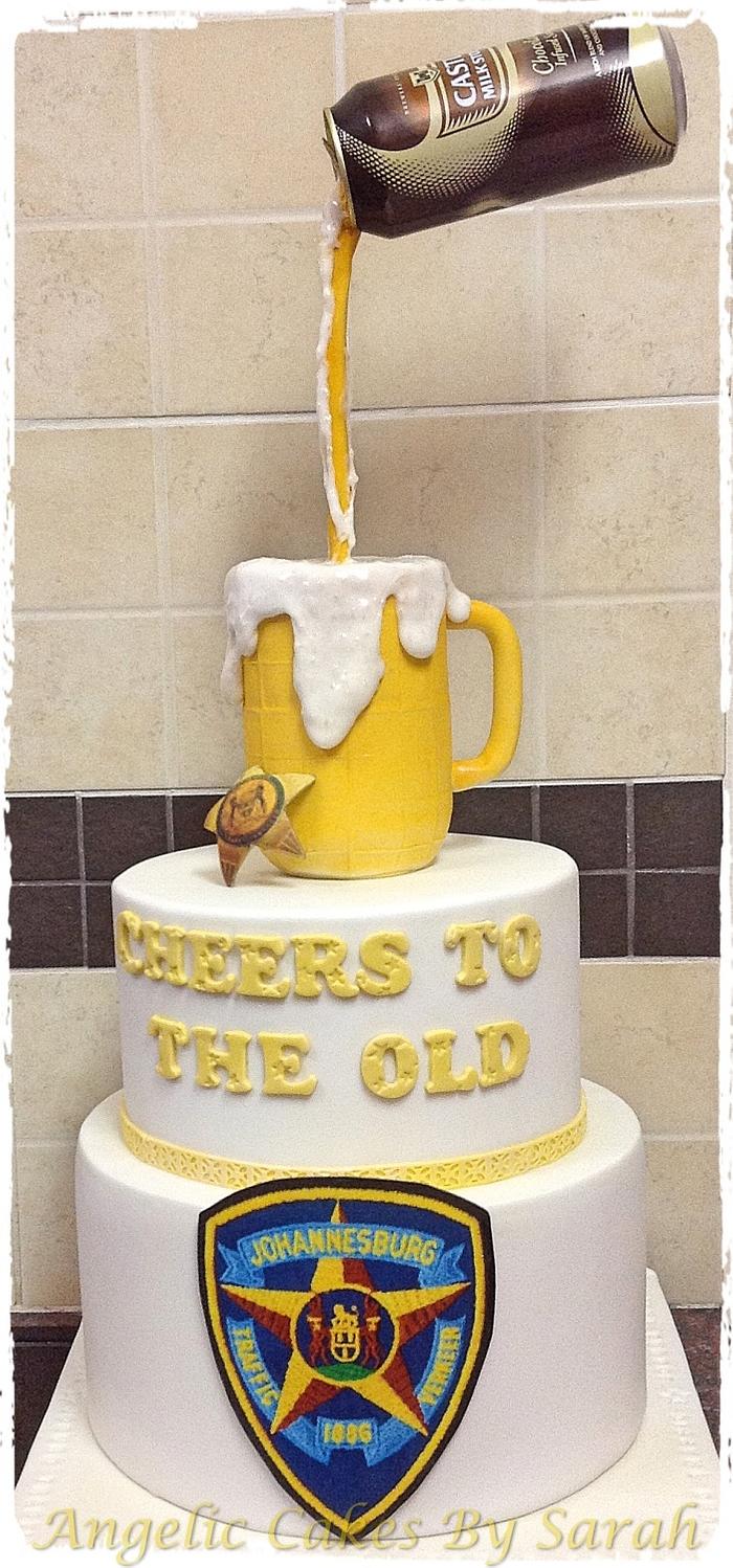 3d Beer pouring cake