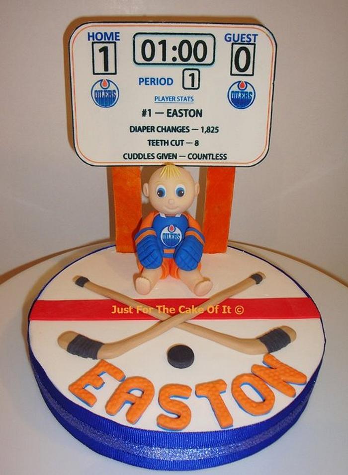 Baby's 1st Hockey Cake Topper