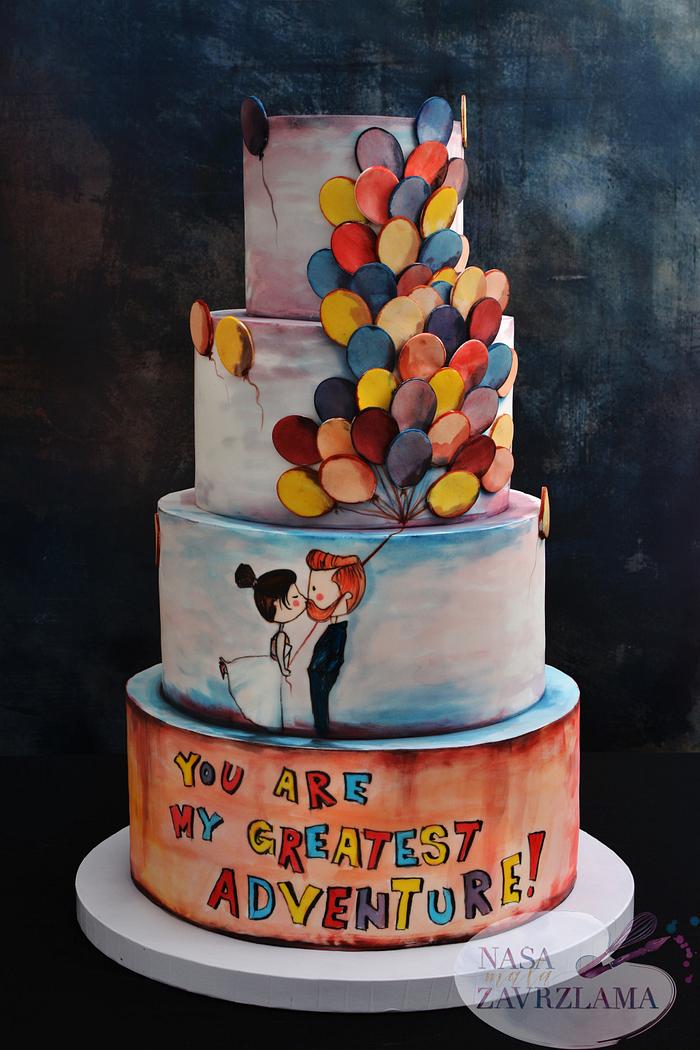 Balloons Wedding Cake