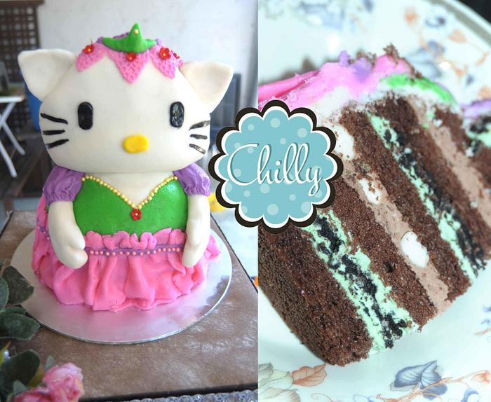 3d hello kitty mouse cake