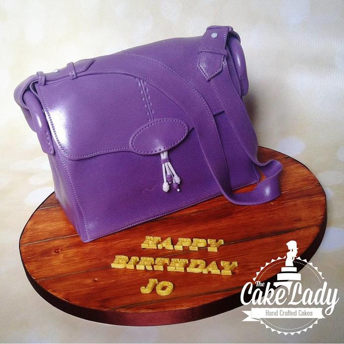 Purple Handbag Cake 