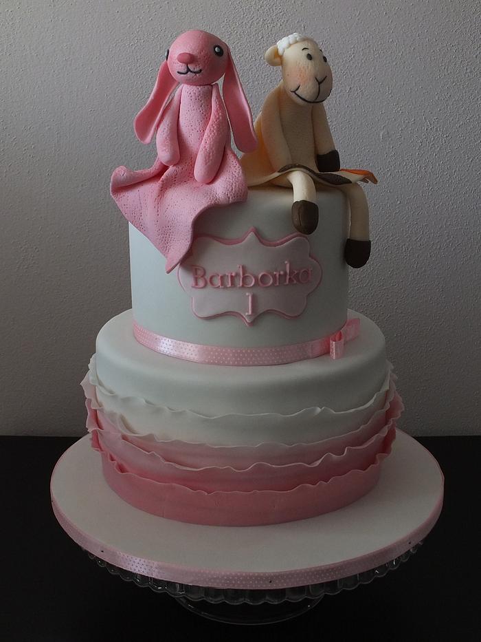 cake for a little girl to one year