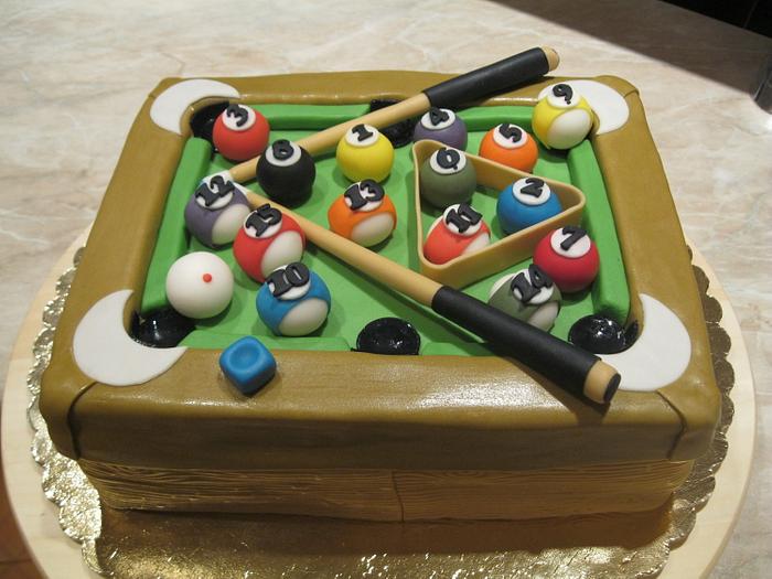 Birthday cake - billiards