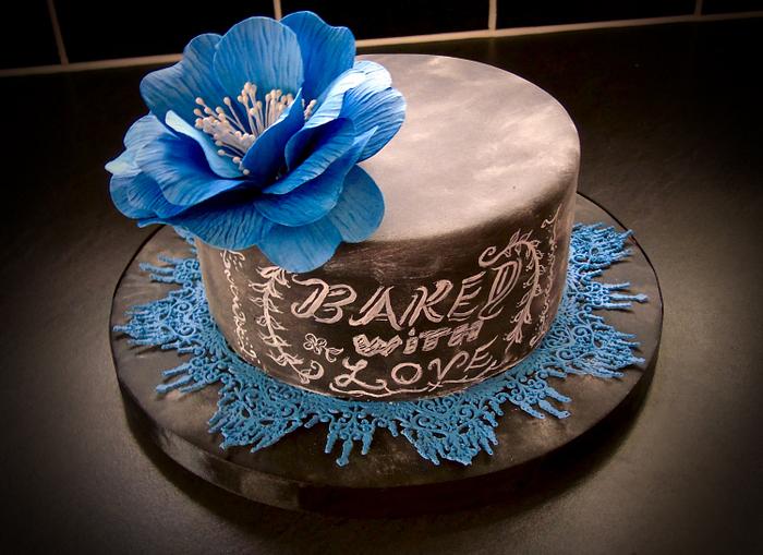 Chalkboard cake