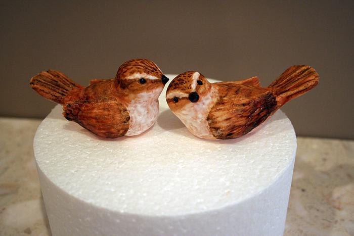 Sparrow cake toppers
