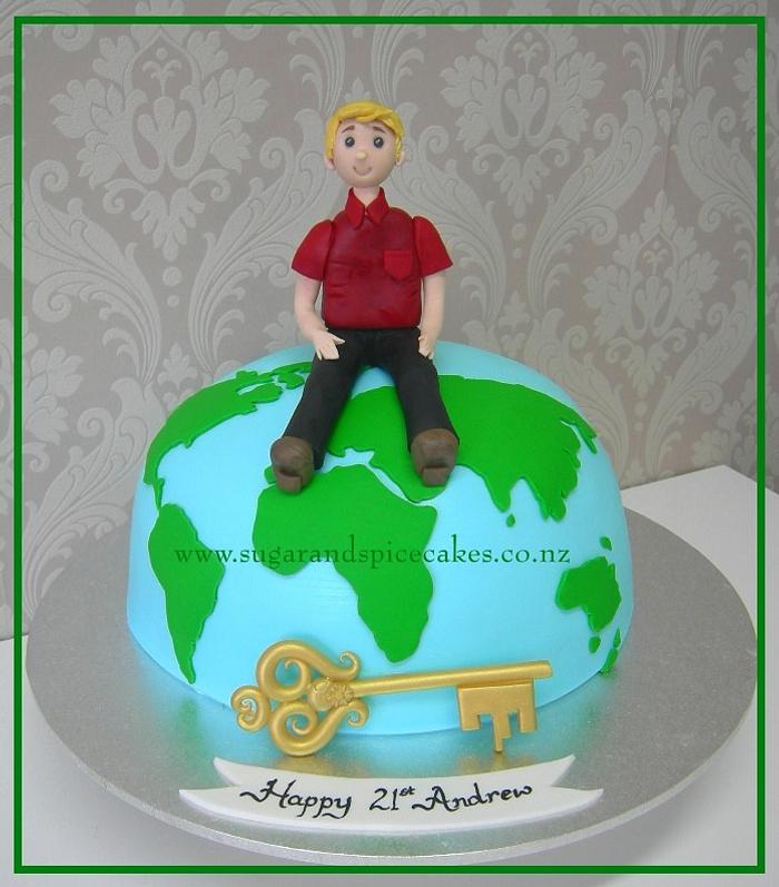 "21 - Taking on the World" Cake