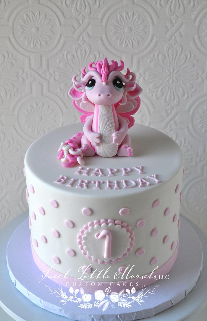 Baby Dragon Birthday Cake