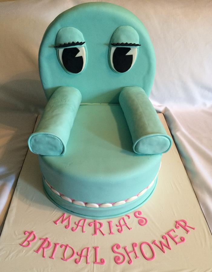 Bridal shower cake: Pee Wee's Chairy cake!!!!!!